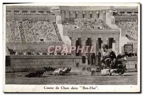 Cartes postales Cinema Course de chars dans Ben Hur