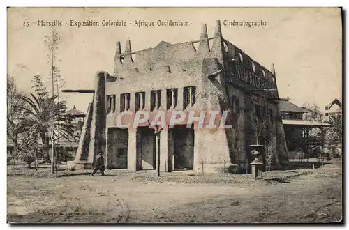 Cartes postales Cinema Marseille Exposition coloniale Afrique Occidentale Cinematographe