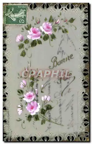 Cartes postales Fantaisie Fleurs Transparente (peinte a la main)