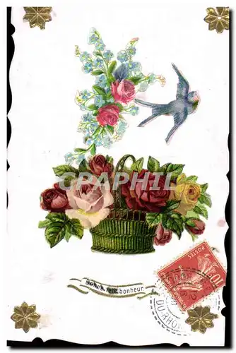 Cartes postales Fantaisie Fleurs