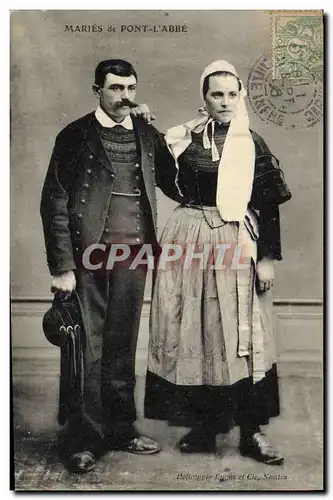 Vintage Postcard Folklore Marry Bridge the Abbot Marriage�