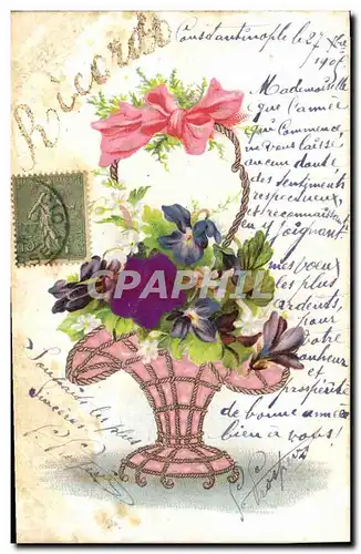 Cartes postales Fantaisie Fleurs