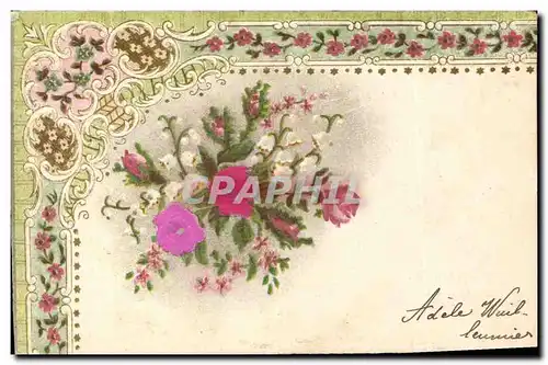 Cartes postales Fantaisie Fleurs