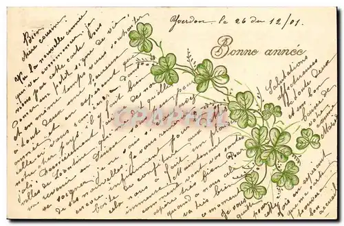 Cartes postales Fantaisie Fleurs Trefles