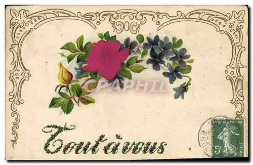 Cartes postales Fantaisie Fleurs