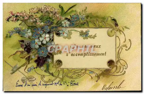 Cartes postales Fantaisie Fleurs