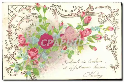 Cartes postales Fantaisie Fleurs