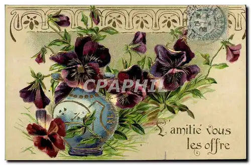 Cartes postales Fantaisie Fleurs