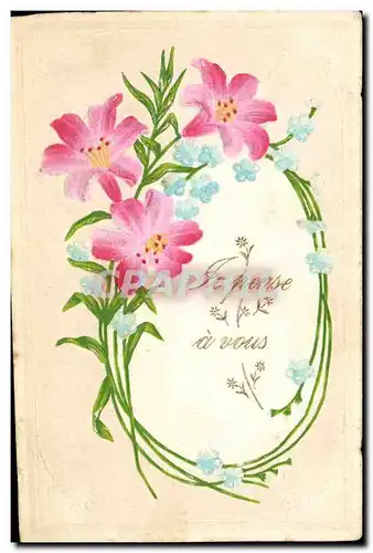 Cartes postales Fantaisie Fleurs