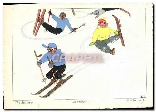 Cartes postales Ski Le ravageur