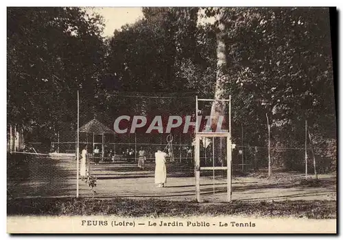 Cartes postales Tennis Feurs Le jardin public