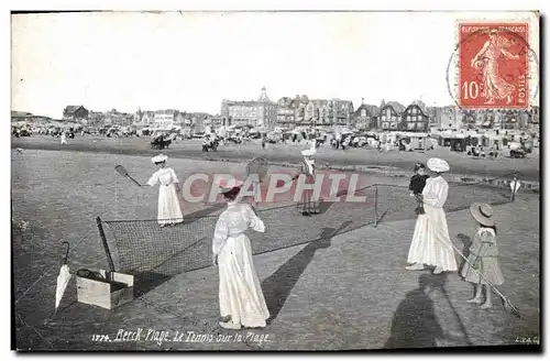 Ansichtskarte AK Tennis sur la plage Berck Plage