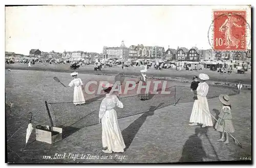 Cartes postales Tennis sur la plage Berck Plage