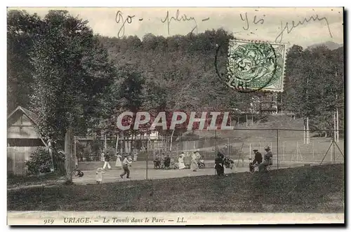 Cartes postales Tennis dans le parc Uriage