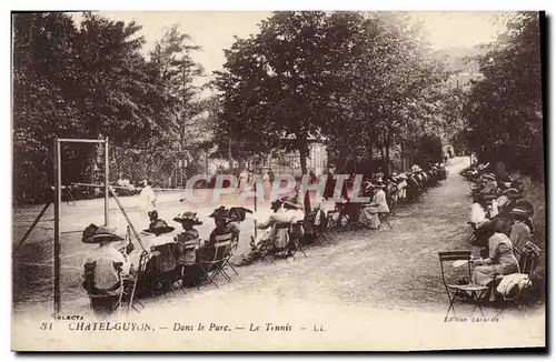 Ansichtskarte AK Tennis Dans le parc Chatelguyon