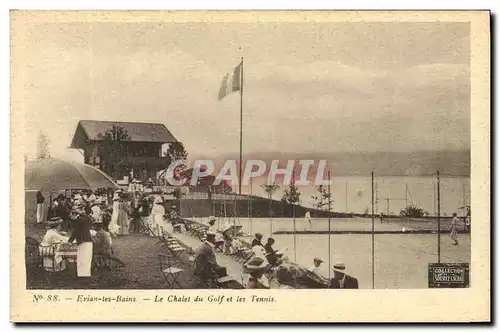 Ansichtskarte AK Evian les Bains Le chalet du Golf et les Tennis