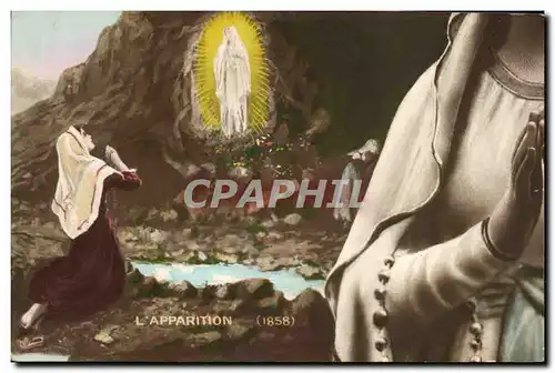 Cartes postales Puzzle Folklore Lourdes L&#39apparition