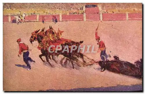 Cartes postales Corrida Course de taureaux Bertuchi