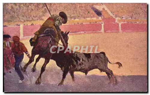 Cartes postales Corrida Course de taureaux Bertuchi