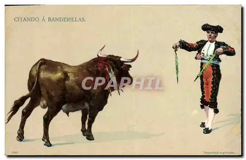 Cartes postales Corrida Course de taureaux Citando a Banderillas