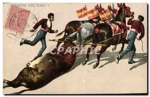 Cartes postales Corrida Course de taureaux Arrastre del Toro