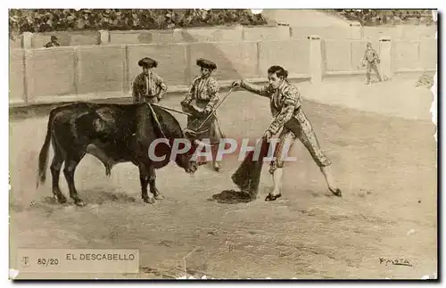 Ansichtskarte AK Corrida Course de taureaux El Descabello