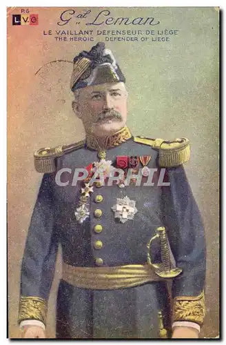 Cartes postales Militaria General Leman Defenseur de Liege