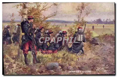 Cartes postales Militaria Infanterie de ligne