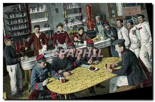 Cartes postales Militaria La cantine
