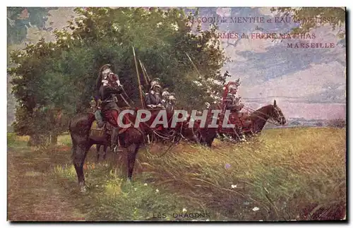 Cartes postales Militaria Les Dragons