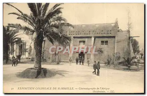 Cartes postales Cinema Exposition coloniale de Marseille Cinematographe de l&#39Afrique Occidentale