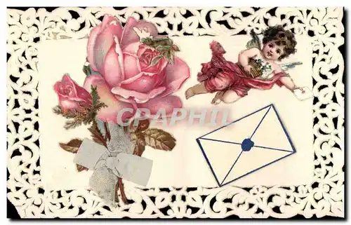 Cartes postales Brodee Fantaisie Fleurs Ange