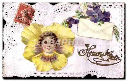 Cartes postales Brodee Fantaisie Fleurs Enfant