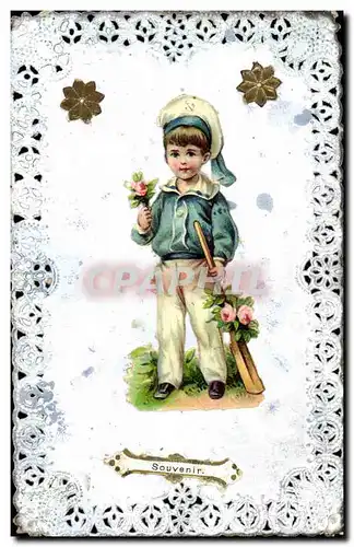 Cartes postales Brodee Fantaisie Fleurs Enfant