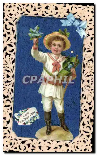 Cartes postales Brodee Fantaisie Fleurs Enfant