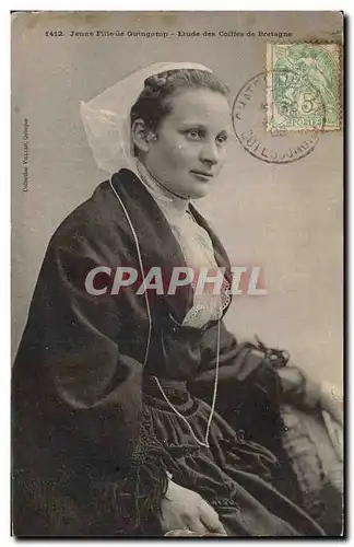 Cartes postales Folklore Jeune fille de Guingamp