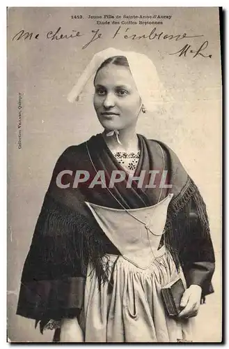 Ansichtskarte AK Folklore Jeune fille de Sainte Anne d&#39Auray