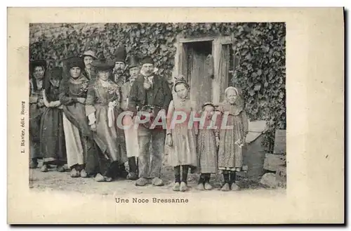 Cartes postales Folklore Une noce Bressanne Mariage