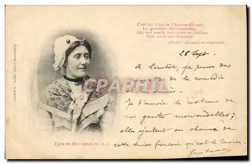 Ansichtskarte AK Folklore Type de Morvandelle