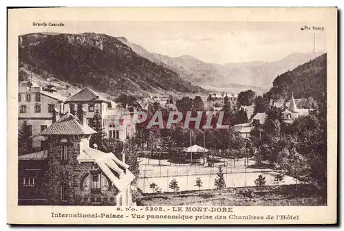 Cartes postales Tennis Le Mont Dore International Palace Vue panoramique prise des chambres de l&#39hotel