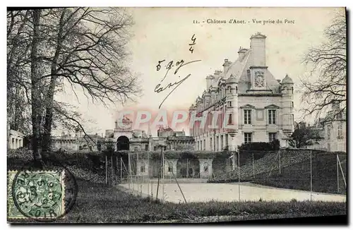 Cartes postales Tennis Chateau d&#39Anet Vue prise du parc