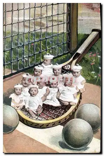 Ansichtskarte AK Tennis Enfants Bebes Petanque Boules