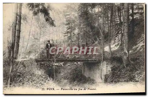 Cartes postales Tennis Poix Passerelle au jeu de Paume