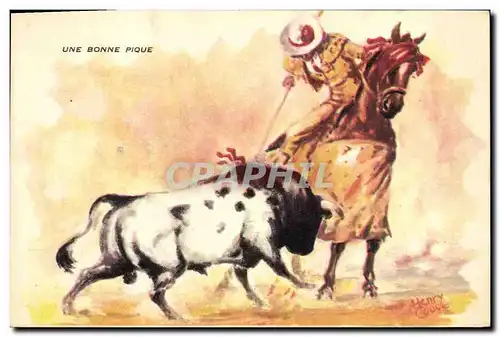 Cartes postales Corrida Course de taureaux Une bonne pique