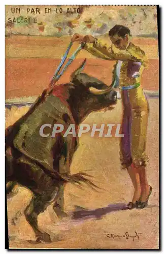 Cartes postales Corrida Course de taureaux Un par en lo Alto Saler