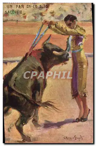 Cartes postales Corrida Course de taureaux Un par en lo Alto