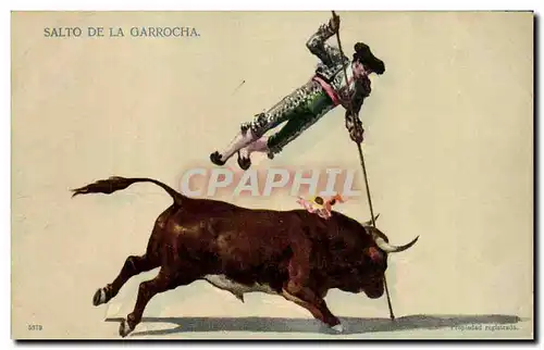 Cartes postales Corrida Course de taureaux Salto de la Garrocha