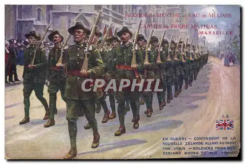 Cartes postales Militaria Contingent de la Nouvelle Zelande allant au front