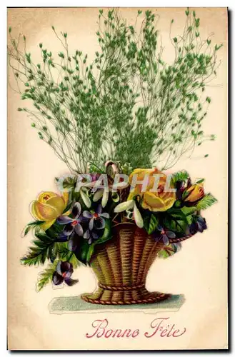 Cartes postales Fantaisie Fleurs