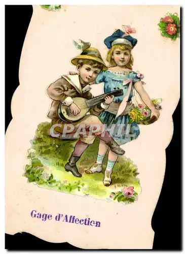 Cartes postales Fantaisie Fleurs Enfants